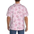 thumbnail image 3 of Yiaed Cute Pig Print Mens Casual Wrinkle Free Shirts Short Sleeve Button Down Summer Stretch Dress Shirt-Medium, 3 of 5