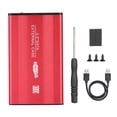 thumbnail image 2 of TFixol USB3.0 Portable Hard Disk Case 2.5 inch External SATA HDD/SSD Enclosure USB3.0 High-speed Transmission Aluminum Alloy Shell Red, 2 of 8