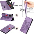 thumbnail image 2 of Wallet Case for Samsung Galaxy S20 Plus, Premium Embossed PU Leather Flip Cover with Card Holder Kickstand Wrist Strap, Full Body Phone Protection Case for Samsung Galaxy S20 Plus, S5purple, 2 of 11