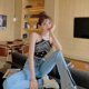 thumbnail image 5 of Chaleco corto Mujer Sexy sin mangas Chaqueta Girl Slim Bralette AweSitey AP001528-00B, 5 of 7