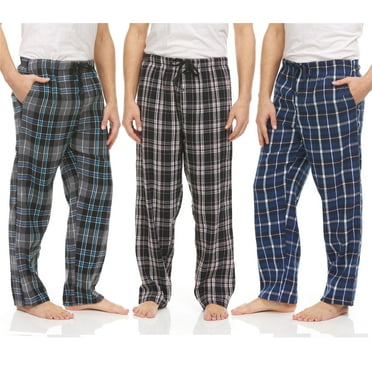 Real Essentials Men's 4-Pack Microfleece Sleep Pants, Sizes S-3XL, Mens ...