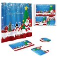 thumbnail image 5 of AuroraX Christmas Shower Curtain Set,Red Funny Waterproof 72x72 Inch Bath Curtain with 3 Floor Mats,Christmas Home Bathroom Winter Decor, 5 of 5