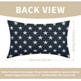 thumbnail image 3 of 4th of July Patriotic Pillow Covers 12x20 Inch Set of 2 American Stars Blue Decorative Pillow Cases Memorial Independence Day Linen Cushion Case Farmhouse Home Decor For Sofa Couch Porch Outdoor, 3 of 6