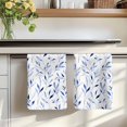 thumbnail image 7 of Blue Leaf Kitchen Towels Set of 2, Modern Botanical Foliage Plant Country Flower Absorbent Dish Towels for Kitchen, Microfiber Hand Towel, Quick Drying Tea Towel for Cleaning Decorative Dishcloths, 7 of 7