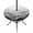 Black, Gray, White, variant on Round Outdoor Tablecloth with Umbrella Hole and Zipper, Teal Blue Ombre Tablecloth with Elastic Waterproof, Summer Beach Ocean Waves Coastal Patio Table Covers for 31" - 35" Picnic Pool Tables
