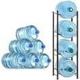 thumbnail image 6 of 4 Tier Dark Brown Water Cooler Jug Rack, 5 Gallon Water Jug Holder Heavy Duty Storage Rack, 6 of 7