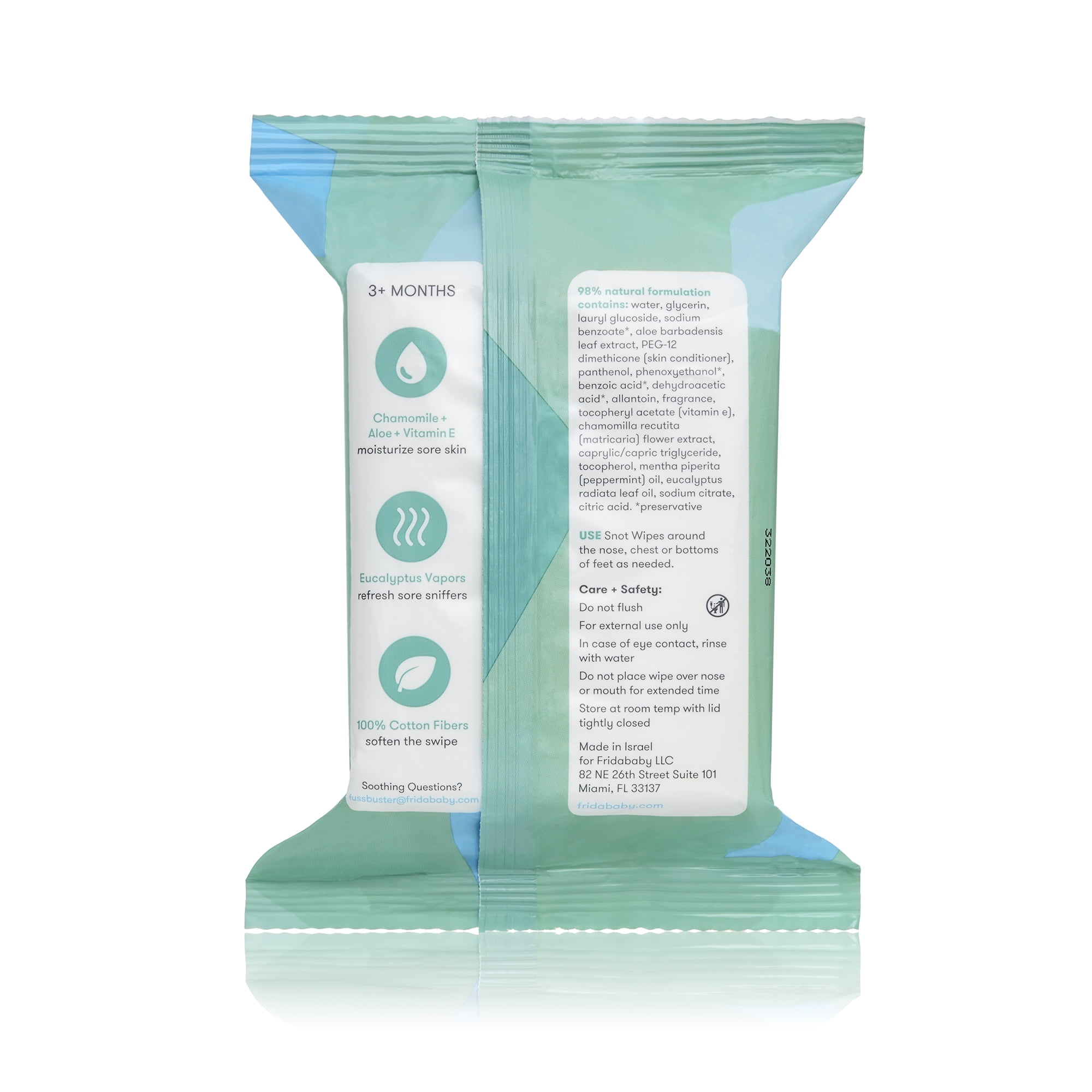 Frida Baby Breathe Frida Vapor Rub Wipes for Kids Decongestant Relief, Cold Medicine with Aloe, 30 Ct