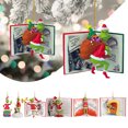 thumbnail image 1 of 8cm Adornos navideños del Grinch, decoración del árbol de Navidad del Grinch colgando, divertidos adornos navideños del Grinch verde de resina para las fiestas familiares JadeP  Colgante acrílico Grinch, 1 of 8