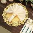 thumbnail image 5 of BalsaCircle 50 Gold 12" Round Disposable Paper Doilies PLacemats Lace Trim, 5 of 8