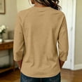 thumbnail image 5 of Womens 3/4 Length Sleeve V Neck Tops Trendy Casual Tunic Loose Fit Basic Shirts 2026 S, 5 of 5