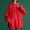 Red, variant on Dyfzdhu Oversized Hoodies for Women Casual Solid Color Long Sleeve Sweatshirt Hooded Pullover Black