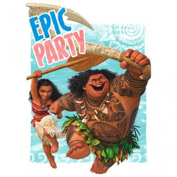 amscan moana postcard invitations multi colored one size postcard size invitations