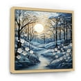 thumbnail image 2 of Designart "Snow Flowers Tree Beauty Pointillism III" Pointillism Floater Framed Canvas Print, 2 of 7