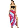 thumbnail image 2 of HAPPY BAY Women's Summer Beachwear Sarong Bikini Wraps Swim Cover up Wrap Skirt Bathing suit Swimwear Swimsuit Beach Coverups for Women One Size Orchid, Tie Dye, 2 of 5