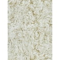 thumbnail image 3 of Benzara BM201547 9 x 6 ft. Shag Style Latex Free Hand Woven Wool Rug, Cream, 3 of 4