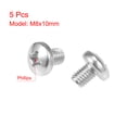 thumbnail image 2 of Unique Bargains M8x10mm Machine Screws Pan Phillips Cross Head Screw Bolts 5Pcs, 2 of 3