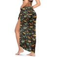 thumbnail image 2 of FKELYI Cartoon Dinosaur Print Sarong Cover Up for Women Beach Sarongs Bikini Wraps Females Swimwear Pareo Beachwear Skirt Semi-Sheer Swimsuit Cover-Up for Summer Vacation, 2 of 6