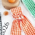 thumbnail image 2 of Halloween Wreath Sash Bow, Plaid Ghost Print Ribbon for Front Door Wreath, Fall Garland & Farmhouse Decor, 2 of 10