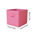 thumbnail image 3 of Simple Houseware Foldable Storage Bin, Cube Organizer Storage Bins with Handles, for Organizing Pantry, Closet, Shelf, Nursery, Playroom, Toy Box, Cubby, 10.6" x 10.6" x11", 3 of 6