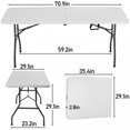 thumbnail image 6 of XF XINFENG Plastic Folding Table Indoor Outdoor Heavy Duty Table for Picnic, Party, Camping,White, 6 of 8