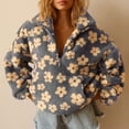thumbnail image 2 of Oversized Fleece Sweaters Women Cute Half Zip Pullover Fuzzy Sweatshirts Flowers Comfy Casual Trendy Winter Tops (S, Yellow), 2 of 7