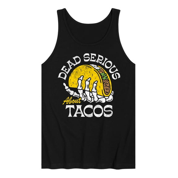 Instant Message - Dead Serious About Tacos - Men's Jersey Tank Top