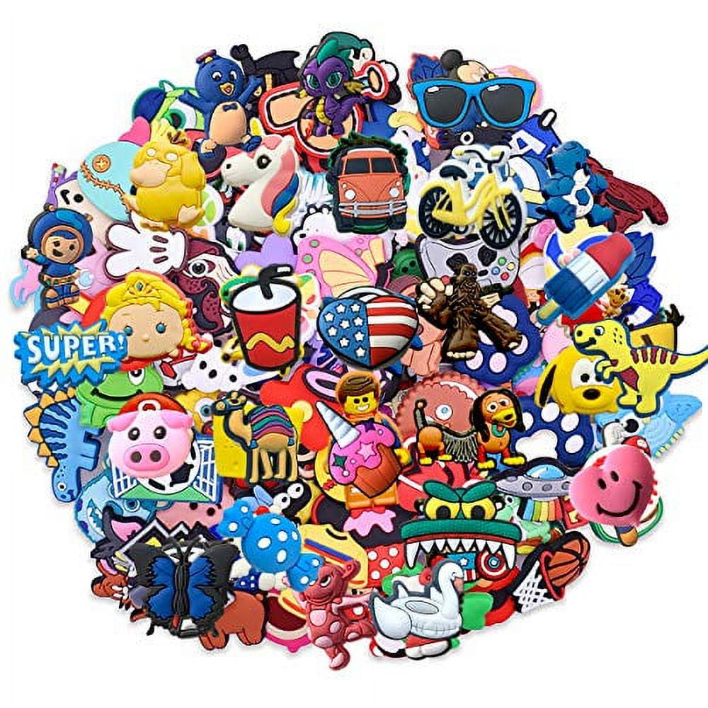100pcs Colorful PVC Different Unisex-adult Shoe Charms For Shoe Decoration  Beads And Stones for Jewelry Making Elastic Cord for Jewelry Bead Kits for  Bracelet Making Eating Making Set Pack of Beads 