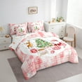 thumbnail image 3 of Castle Fairy Children Kids Santa Claus Deer Boy Girl 7-Piece Bedding Comforter Set,Christmas Tree King Bedding Sets,Geometric Plaid Ultra Soft Bed Sheets,Microfiber Bedroom Decor, 3 of 8