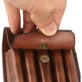 thumbnail image 2 of TOURBON  Hunting Leather CartridgesCarry  Wallet Pouch  5 Loops Brown-1 Count, 2 of 8