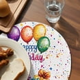thumbnail image 3 of Happy Birthday Round 15 Inch Placemats Set of 4, Colorful Balloon Gifts Patterns HeatResistant Non Slip Place Mats for Dining Table, Wipeable Braided Kitchen Table Mats for Housewarming, 3 of 9