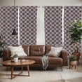thumbnail image 2 of Ambesonne Burgundy Window Curtains, Moroccan Flower Rose Art, Each 28" W x 63" L, Pale Grey and Burgundy, 2 of 5