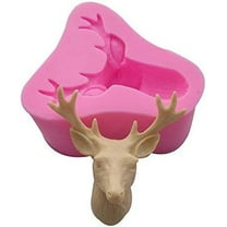 COMIART Stag Head Mould Christmas Deer Silicone Mold for Clay Sculpture Modeling Fimo Art Work