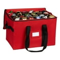 thumbnail image 5 of Hold N' Storage Christmas Storage Box Stores up to 96 - 3" Ornaments with Adjustable Dividers - Red, 5 of 10