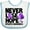 White and Blue, variant on Inktastic Never Lose Hope Epilepsy Awareness with Balloons and Purple Ribbon Boys or Girls Baby Bib