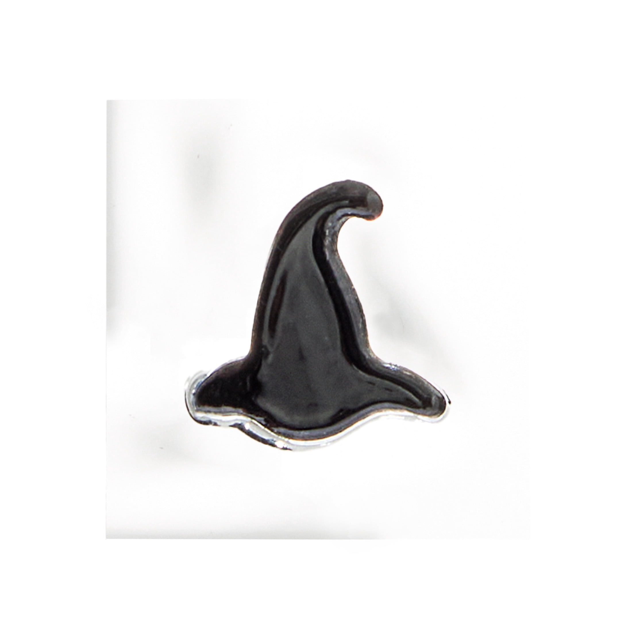 Thyme & Table 12 fl oz Halloween Black Witch Hat Charm Drinking Glasses, Set of 2