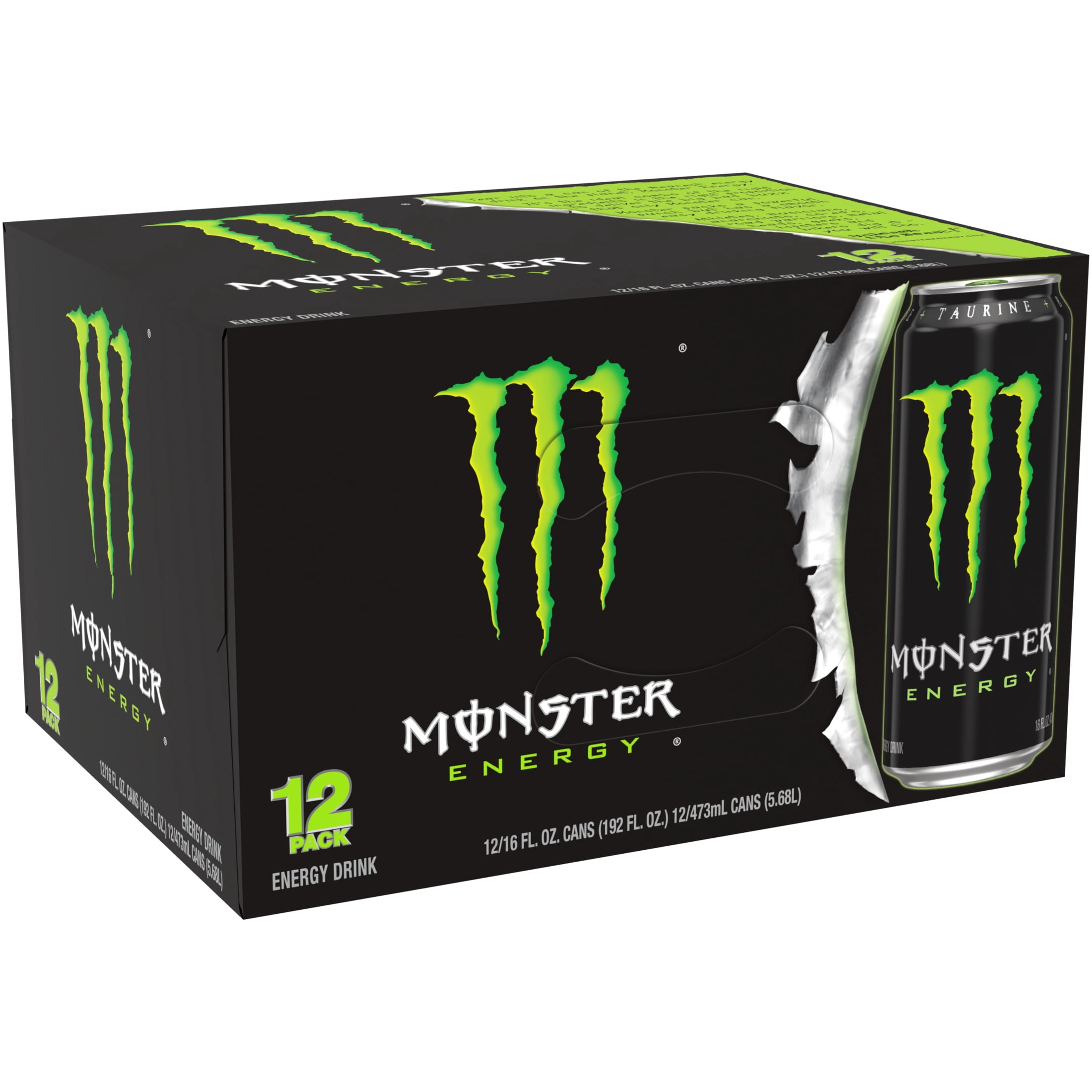 Monster Energy, Original, Energy Drink, 12 Pack - 16 Fl Oz
