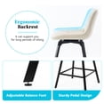 thumbnail image 6 of ClinQ 26 inch Swivel Counter Height Bar Stool Set of 2, Faux Leather Seat with Metal Legs and Back, White, 6 of 6