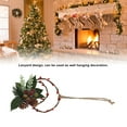 thumbnail image 3 of Handmade Unique Pine Cone Christmas Hanging Decorative Wreath,  Twine And Polyester, DIY Star String Lights, Multifunctional Room Decorations, 3 of 8