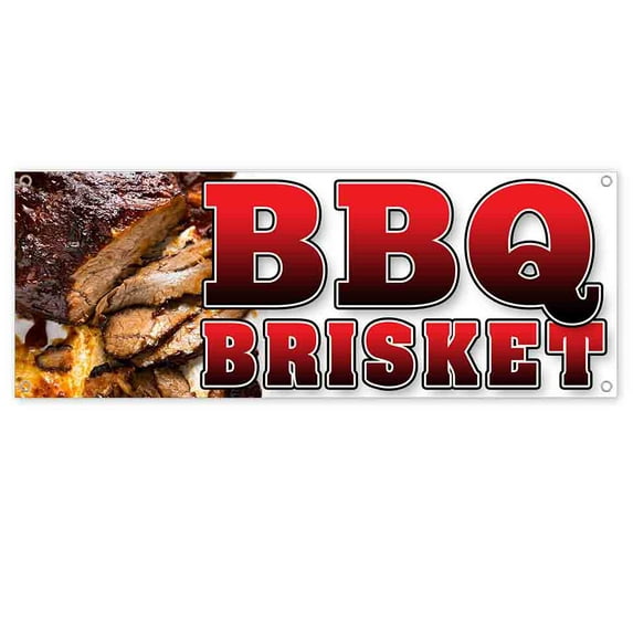 BBQ Brisket 13 oz Vinyl Banner With Metal Grommets