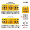thumbnail image 2 of OWDEN Kit de sellos de metal para joyería para hacer estampados de joyería Tamaño: (1/8 "" 3 mm) 2 juegos de punzones de letras artísticas (mayúsculas y minúsculas) con 1 juego de punzones numéricos,, 2 of 5