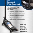 thumbnail image 2 of Eastwood 3 Ton Low Profile Heavy Duty Steel Floor Jack, 2 of 7