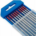 thumbnail image 1 of Electrodos de tungsteno para soldadura TIG Dinheiro con 2 % de torio WT20 (rojos), 1,6 mm, 150 mm, 10 unidades por paquete, 1 of 3