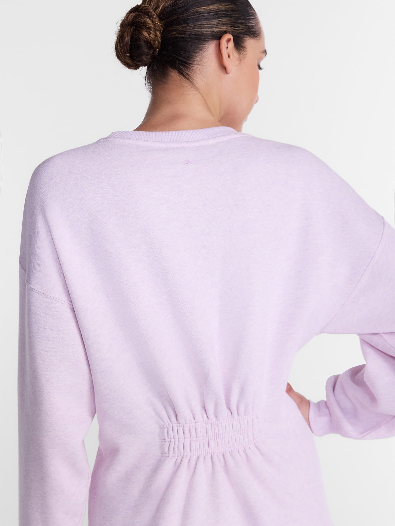 Athletic Works Women's and Women's Plus Cinched Fleece Sweatshirt, Sizes XS-4X