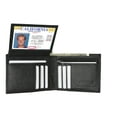 thumbnail image 6 of Genuine Leather Mens Bifold Wallet Flap Up ID Credit Card Thin Front Pocket, 6 of 8