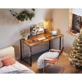 thumbnail image 2 of Sofanext 48 Inch Large Computer Desk, Study Writing Table for Large Spaces, Simple Home Office Desks with Headphone Hooks, Vintage, 2 of 5