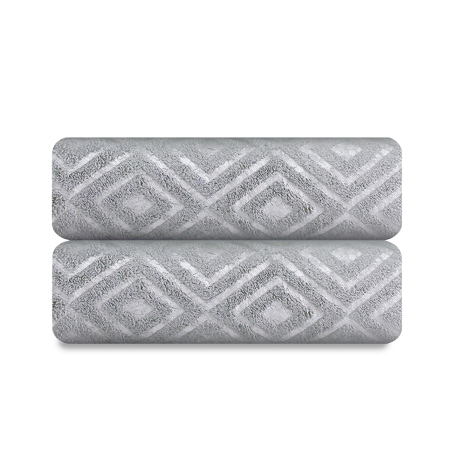 Smuge 2 Pack Large Bath Towel Set 35 x 70 Inches, Microfiber Ultra Soft Plush, Highly Absorbent Quick Dry Luxurious Oversized Bath Sheets Towels (Light Gray）
