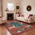 thumbnail image 5 of KUETH 2'x3' Christmas Machine Washable Rug, Non-Slip Indoor Outdoor Doormat for Doorway, Entryway and Porch, Red, 5 of 7