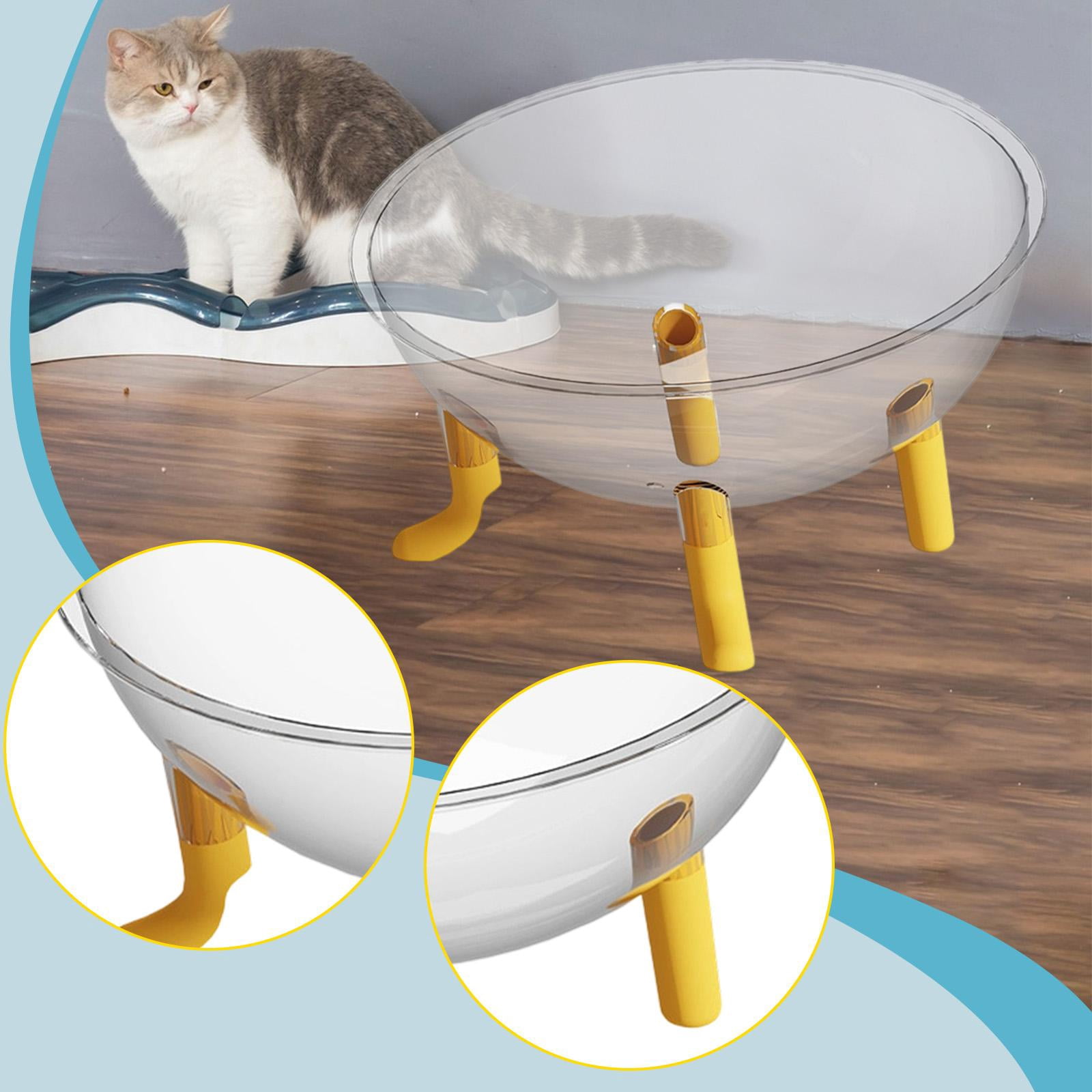 Space Capsule Cat Bed Pet Accessories Acrylic Dome Design All Season Indoor Small Pets Sleeping Nest