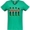 thumbnail image 3 of Inktastic Christmas Dabbing Tin Soldier Women's V-Neck T-Shirt, 3 of 5
