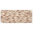 thumbnail image 1 of Ivory Kitchen Mat, Autumn Leaves in Faded Earthen Tones Fall Season Branches Romance Illustration, Plush Decorative Kitchen Mat with Non Slip Backing, 47" X 19", Cream Umber Cocoa, by Ambesonne, 1 of 1